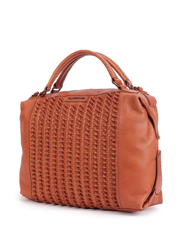 Marseille Knotted Weave Large Bowler Bag