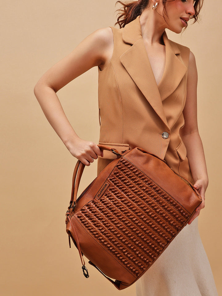 Marseille Knotted Weave Large Bowler Bag