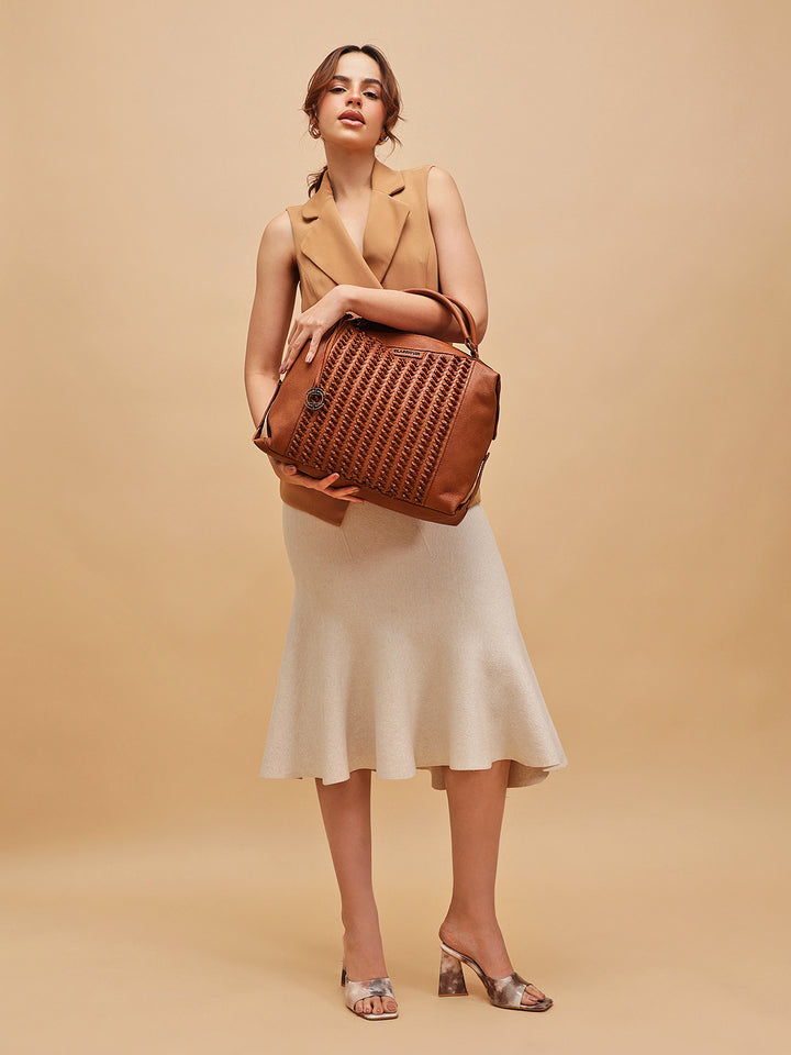 Marseille Knotted Weave Large Bowler Bag