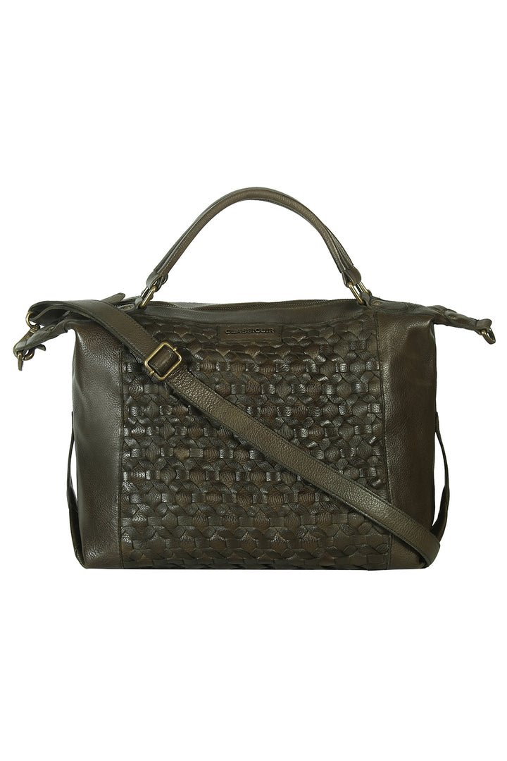 Nantes Cross Weave Large Bowler Bag