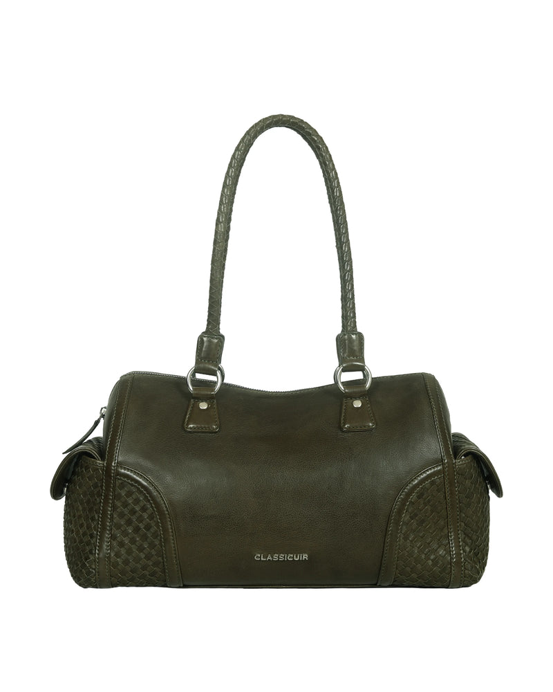 Lyon Side Pocket Weave Shoulder Bag