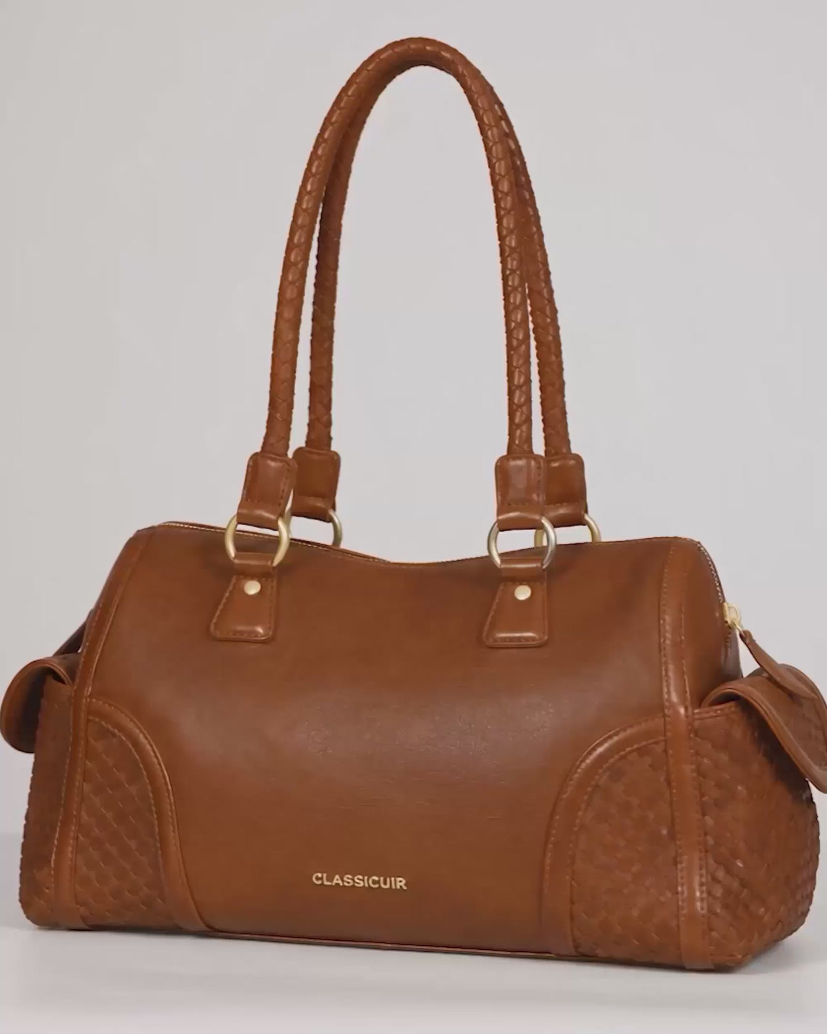 Lyon Side Pocket Weave Shoulder Bag