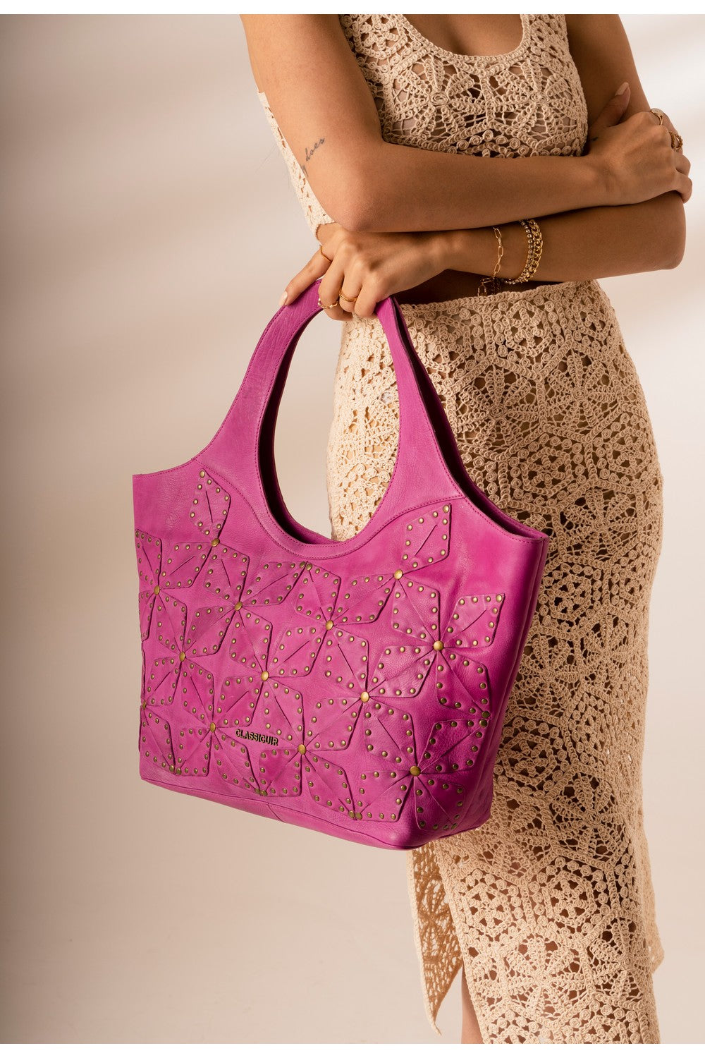 Rouen Diamond Flowered Shopper