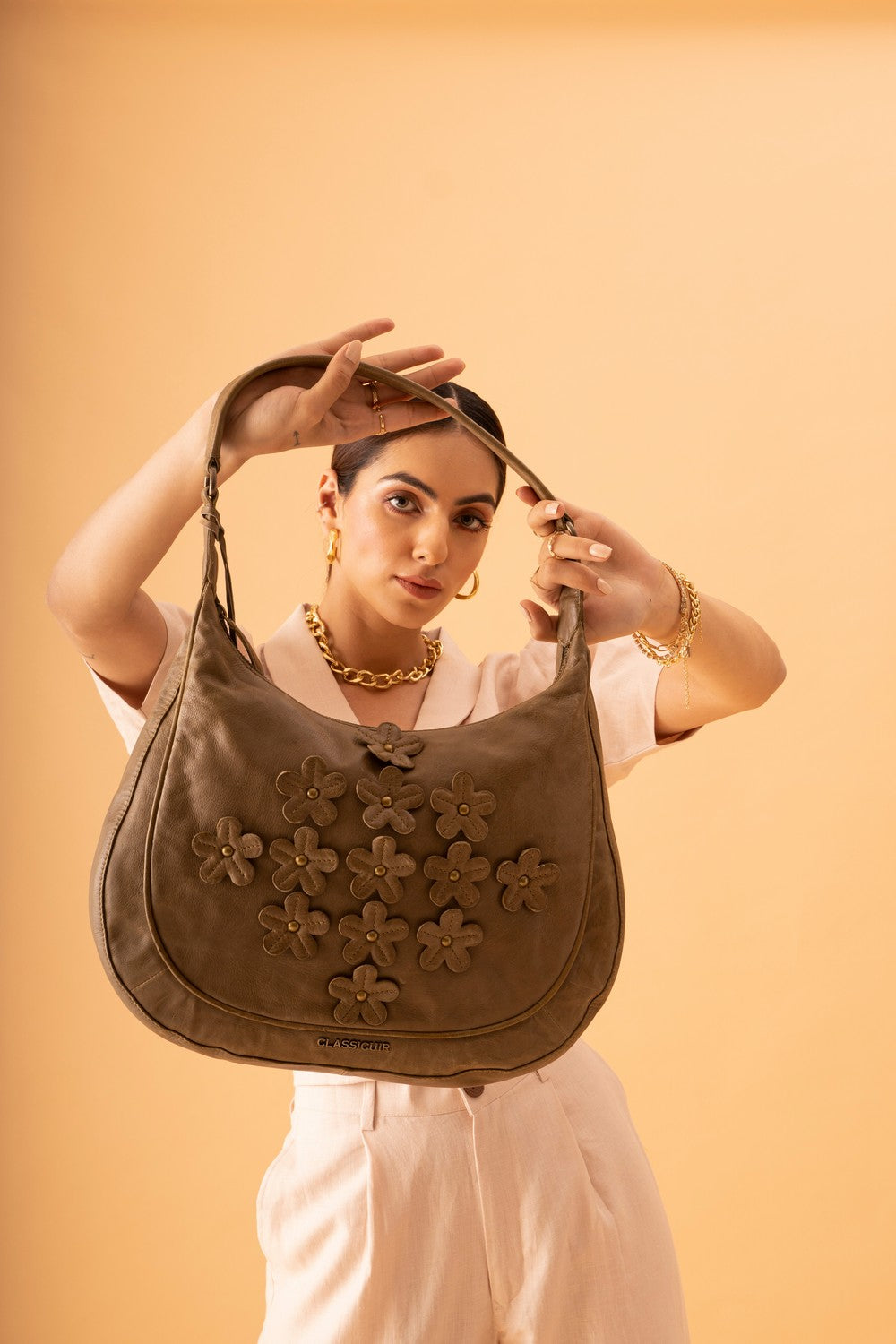 Lille 3d Floral Hobo Bag