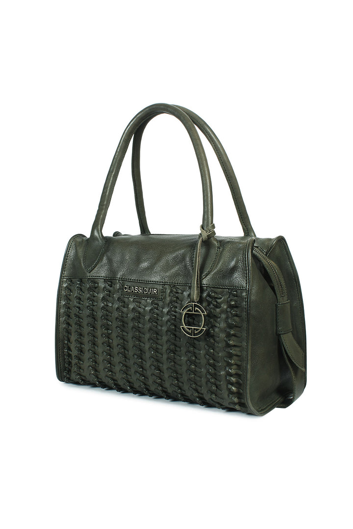 Marseille Knotted Weave Bowler Bag