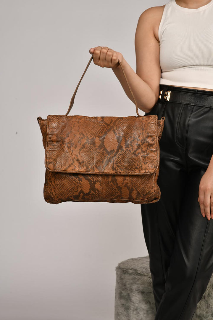 Lyon Exotic Satchel Bag