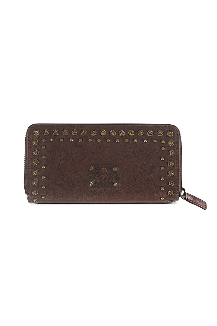 Bordeaux Distressed Rivet wallet