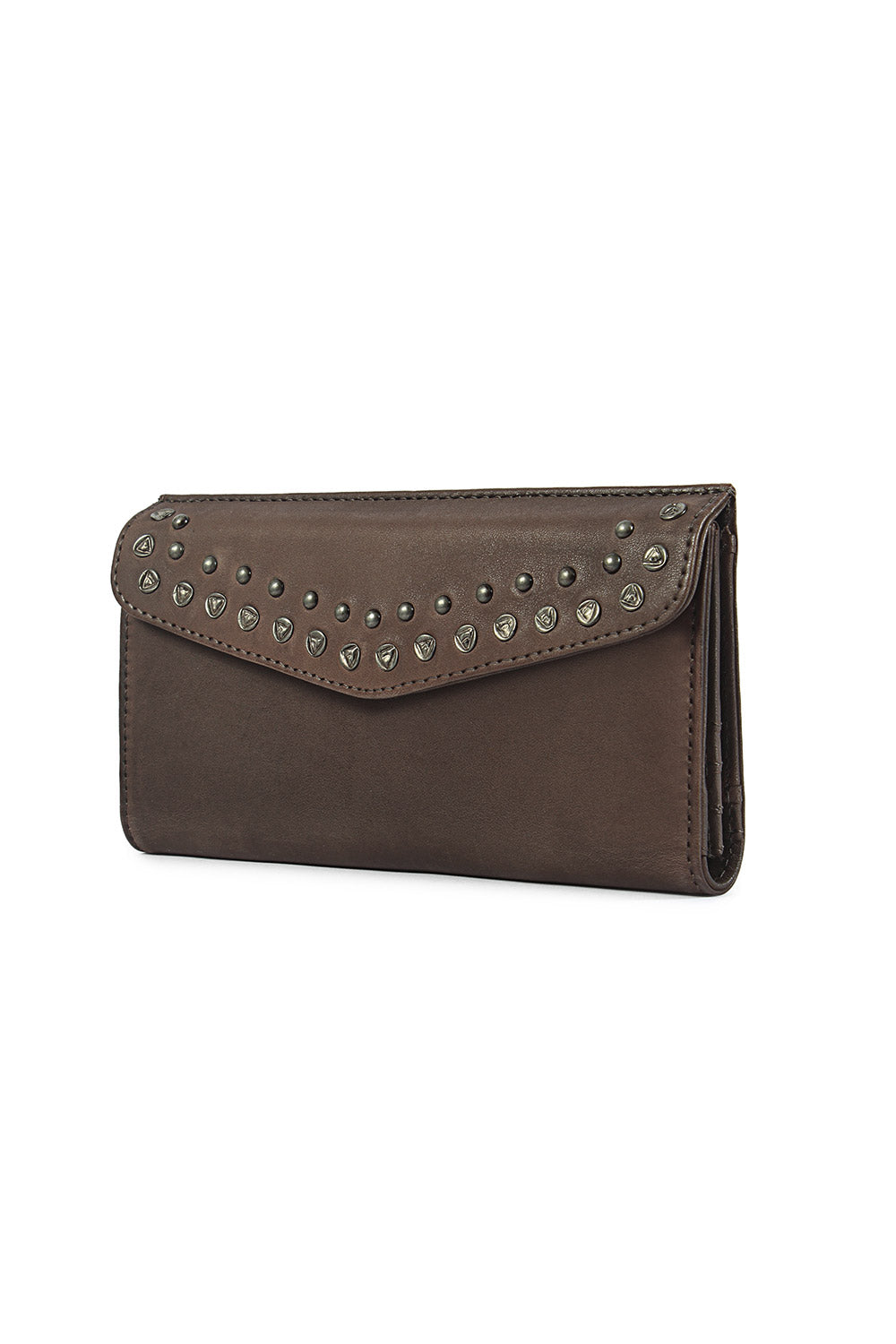 Bordeaux Distressed Rivet Wallet