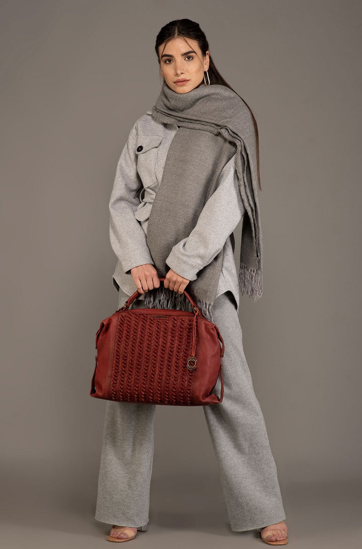 Marseille Knotted Weave Bowler Bag