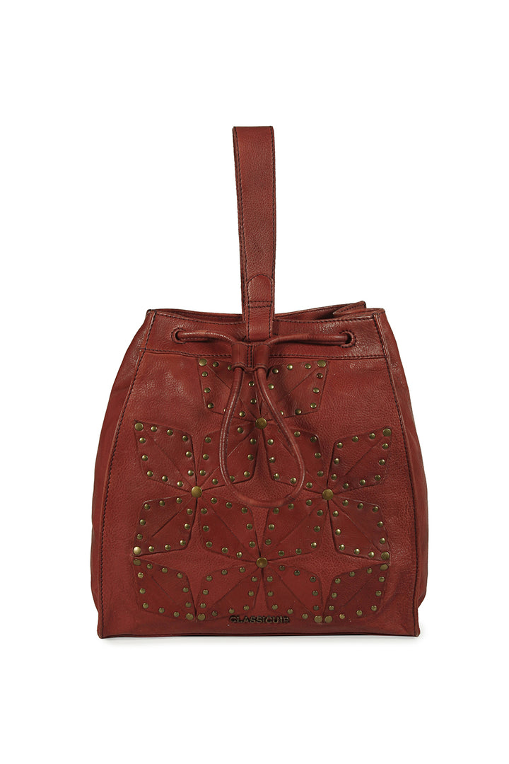 rouen diamond flowered bucket bag