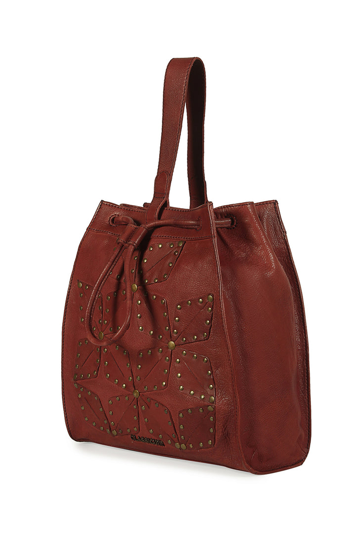 rouen diamond flowered bucket bag