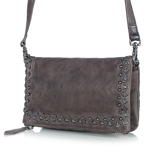 Bordeaux Distressed Rivet Sling Bag