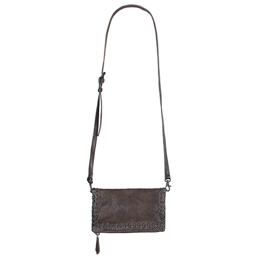 Bordeaux Distressed Rivet Sling Bag