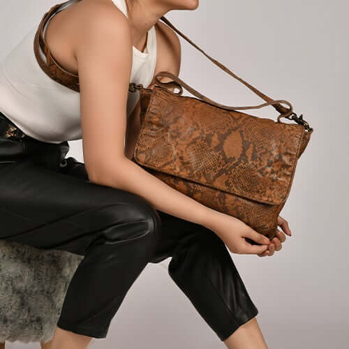 Lyon Exotic Satchel Bag